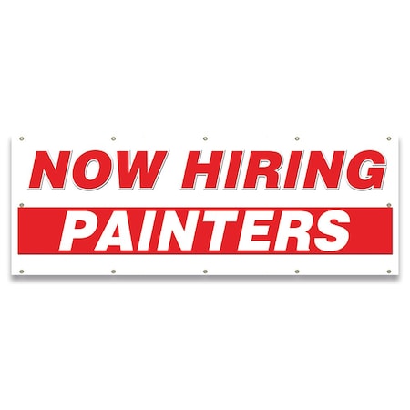Signmission Now Hiring Painters Banner Apply Inside Accepting Application Single Sided B-120-30283